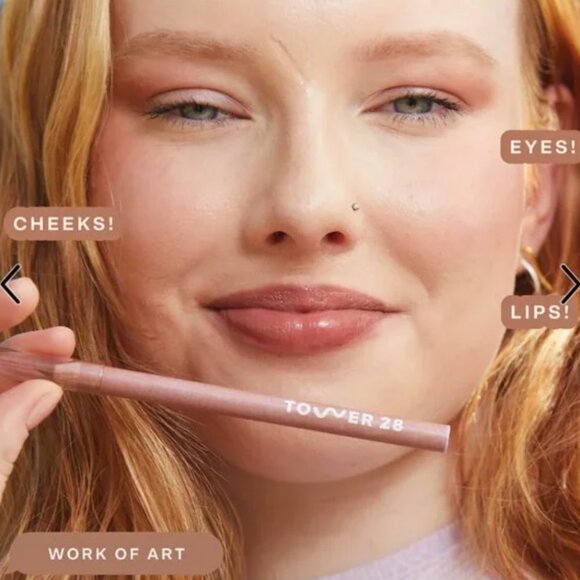 Tower 28 Beauty OneLiner Lip Liner + Eyeliner + Cheek Pencil - Work Of Art - Picture 2 of 6